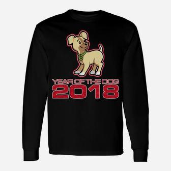 Year Of Dog 2018china Great Chinese New Year Dog Long Sleeve T-Shirt - Seseable