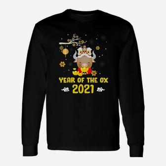 Year Of The Ox 2021 Chinese New Year 2021 Lion Dance Long Sleeve T-Shirt - Seseable