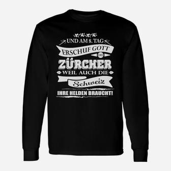 Züricher Stolz Langarmshirts für Herren mit Gott Erschuf Zürcher Design - Seseable