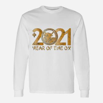 2021 Year Of The Ox Zodiac Lunar Chinese New Year Long Sleeve T-Shirt - Seseable