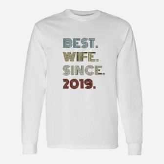 2nd Wedding Anniversary Best Wife Since 2019 Long Sleeve T-Shirt - Seseable