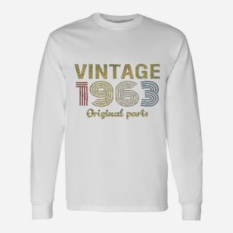 58th Birthday Vintage 1963 Long Sleeve T-Shirt - Seseable