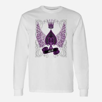 Ace Ornate Lgbt Asexual Pride T-shirts Long Sleeve T-Shirt - Seseable