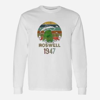 Alien Ufo Custome Abduction Roswell 1947 Space Alien Lover Long Sleeve T-Shirt - Seseable