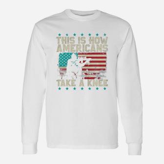 This Is How American Take A Knee Veteran Army Long Sleeve T-Shirt - Seseable