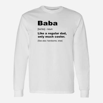 Baba Albanian Dad Definition Shirt Fathers Day Premium Long Sleeve T-Shirt - Seseable