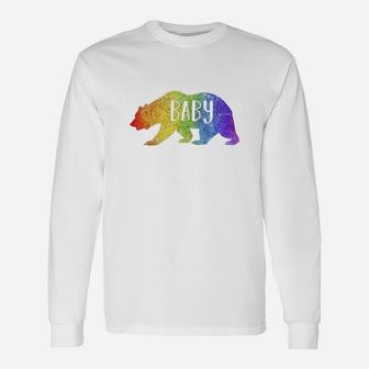 Baby Bear Rainbow Lgbt T-shirt Lesbian Gay Pride Long Sleeve T-Shirt - Seseable