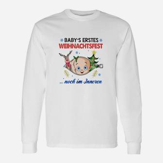 Babys Erstes Weihnachtsfest Noch Im Inneren Langarmshirts - Seseable