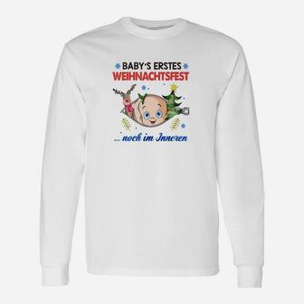 Babys Erstes Weihnachtsfest Noch Im Inneren Langarmshirts - Seseable