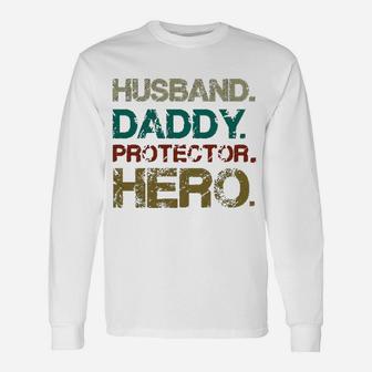 Bamys Husband Daddy Protector Hero Long Sleeve T-Shirt - Seseable