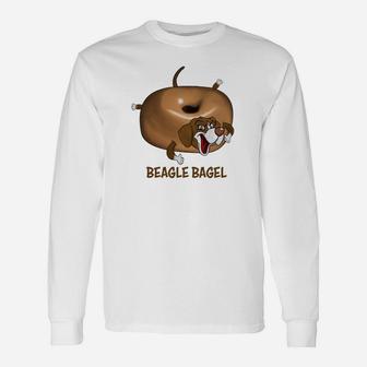 Beagle Likes Sweet Bagel Dog Beagle Lover Long Sleeve T-Shirt - Seseable
