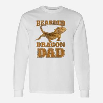 Bearded Dragon Dad Bearded Dragon Papa Father Long Sleeve T-Shirt - Seseable