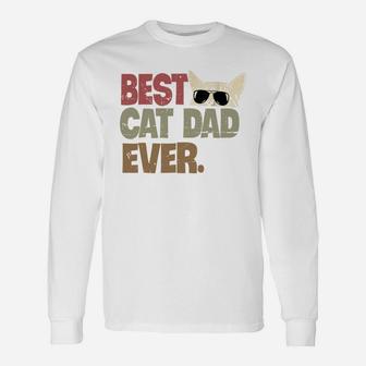 Best Cat Dad Ever Cat Daddy Long Sleeve T-Shirt - Seseable