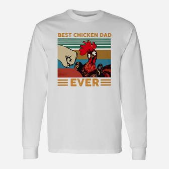 Best Chicken Dad Ever Vintage T-shirt Long Sleeve T-Shirt - Seseable