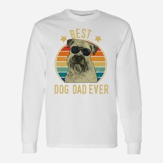 Best Dog Dad Ever Soft Coated Wheaten Terrier Fathers Day Long Sleeve T-Shirt - Seseable
