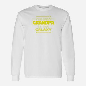 Best Grandpa In The Galaxy Fathers Day Star Grandpa Long Sleeve T-Shirt - Seseable