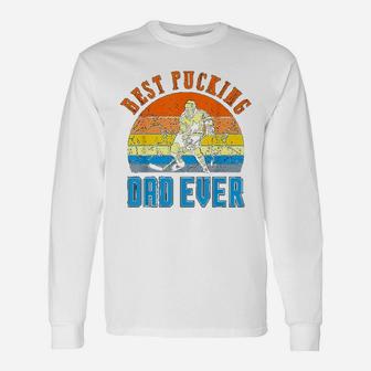Best Pucking Dad Vintage Retro Fathers Day Dads Long Sleeve T-Shirt - Seseable