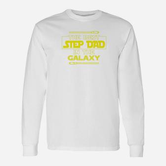 Best Step Dad In The Galaxy Fathers Day For Star Long Sleeve T-Shirt - Seseable