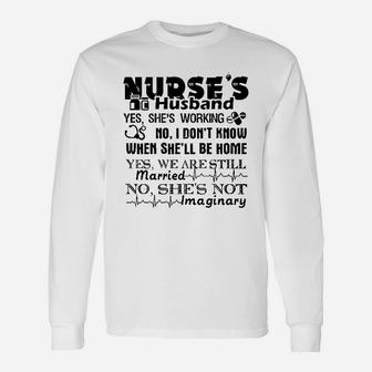 Bigs Nurses Husband, funny nursing gifts Long Sleeve T-Shirt - Seseable