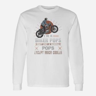 Im A Biker Pops Tshirt Quote Rider Motorcycle Tee Long Sleeve T-Shirt - Seseable
