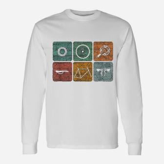Biking Cycling Vintage Bicycle Parts Cyclist Long Sleeve T-Shirt - Seseable