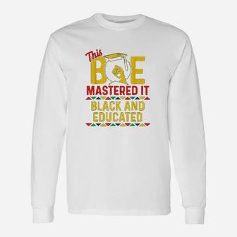 Black Queen Graduate Bae Masters Graduation Long Sleeve T-Shirt - Seseable