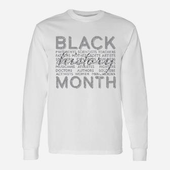 Black History Month Occupations And Identities Long Sleeve T-Shirt - Seseable