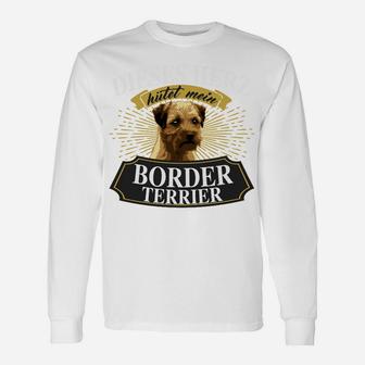 Border Terrier Liebhaber Langarmshirts: Dieser Kerl liebt seinen Hund - Seseable
