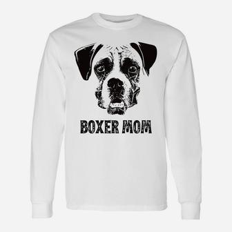 Boxer Dog Mom Boxer Mom Long Sleeve T-Shirt - Seseable