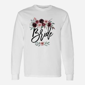 Bridal Shower Wedding For Her Bridesmaid Daughter Bride Long Sleeve T-Shirt - Seseable