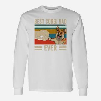 Bump Fit Best Corgi Dad Ever Dog Lovers Vintage Shirt Long Sleeve T-Shirt - Seseable