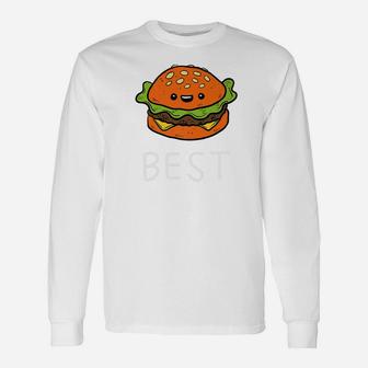 Burger Best Friends Siblings Father And Son Matching Premium Long Sleeve T-Shirt - Seseable