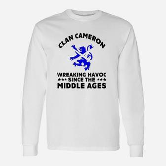 Cameron Scottish Kilt Clan Scotland Name Long Sleeve T-Shirt - Seseable