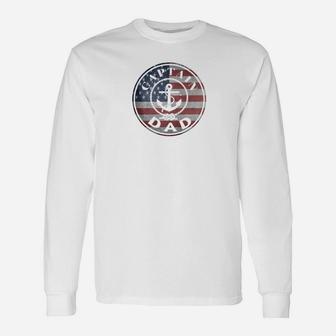 Captain Dad Father Dad Premium Long Sleeve T-Shirt - Seseable