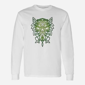 Celtic Wolf Long Sleeve T-Shirt - Seseable