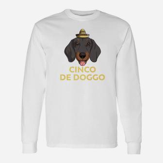 Cinco De Doggo Dachshund Dog Cinco De Mayo Mexican Long Sleeve T-Shirt - Seseable