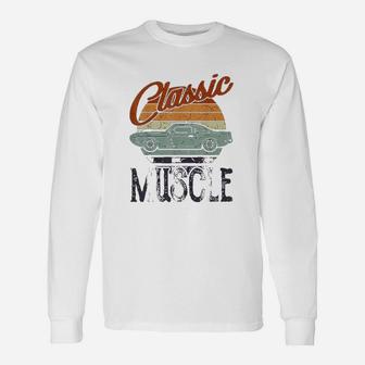 Classic Muscle Car Men Vintage Car Long Sleeve T-Shirt - Seseable