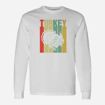 Classic Vintage Retro Turkey Premium Thanksgiving Long Sleeve T-Shirt - Seseable