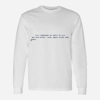 Commodore 64 Start Screen Boot 80s 8-bit Home Computer Videogame Long Sleeve T-Shirt - Seseable