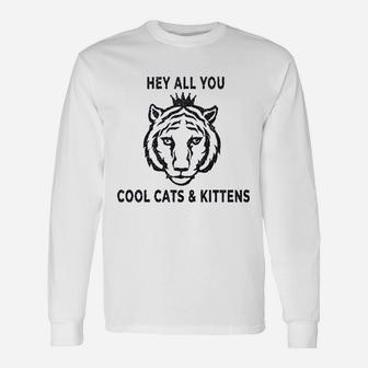 Cool Cats And Kittens Tiger King Graphic Long Sleeve T-Shirt - Seseable
