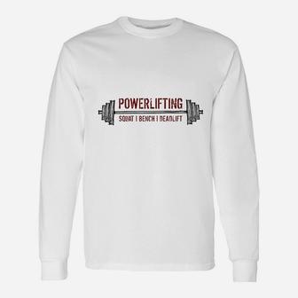 Cool Statement Powerlifting Gym Workout Lifting Long Sleeve T-Shirt - Seseable