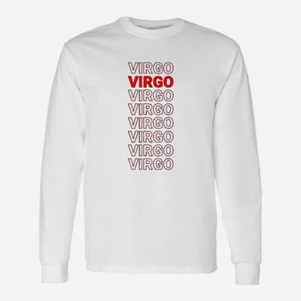 Cool Virgo Zodiac Name Trendy Astrological Virgo Long Sleeve T-Shirt - Seseable