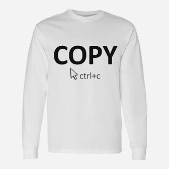 Copy And Paste Father And Daughter Matching Long Sleeve T-Shirt - Seseable