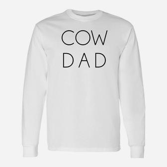 Cow Dad Shirt Farmer Fathers Day By Daddy Duds Premium Long Sleeve T-Shirt - Seseable
