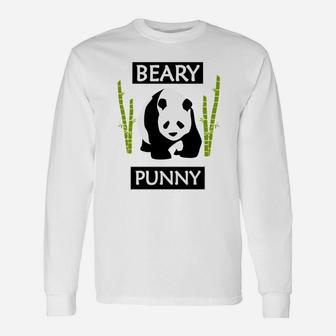 And Cute Panda Bear Eating Bamboo Pun Long Sleeve T-Shirt - Seseable