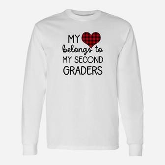 Cute Sweet Valentines Day Idea For 2nd Grade Teacher Long Sleeve T-Shirt - Seseable