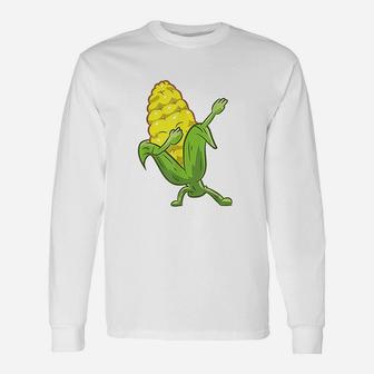 Dabbing Corn Cute Dancing Corn Long Sleeve T-Shirt - Seseable