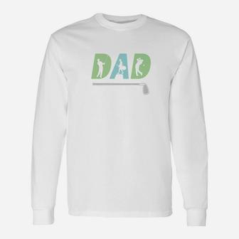 Dad Golfing For Fathers Day From Daughter Or Son Premium Long Sleeve T-Shirt - Seseable