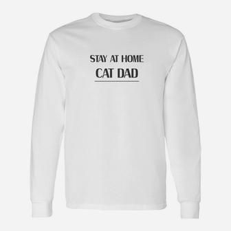 Dad Love Cat Fathers Day Shirt Cat Lover Pet Love Long Sleeve T-Shirt - Seseable