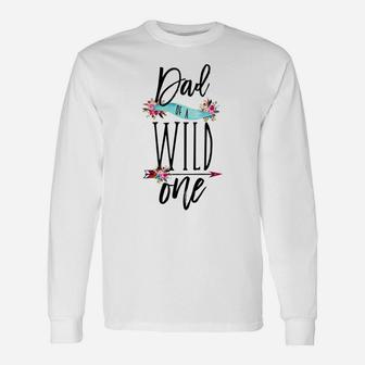Dad Of A Wild One Boho 1st Birthday Daddy Long Sleeve T-Shirt - Seseable
